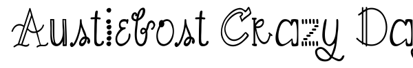 Austiebost Crazy Days font preview